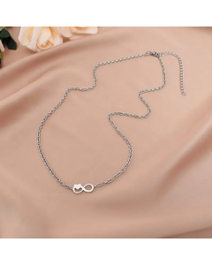 Temperament Heart-Shape Stainless Steel Necklace Number 8 Lucky Necklace