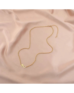 Temperament Heart-Shape Stainless Steel Necklace Number 8 Lucky Necklace