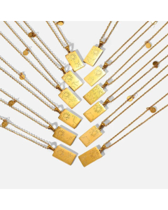 Fashion 12 Constellation Necklace Stainless Steel Square Zodiac Pendant Necklace