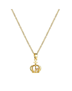 New Titanium Steel Crown Necklace Ins Versatile Fashion Non-Fading Kernel Movable Clavicle Chain