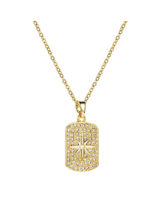 Temperament Star Necklace Copper Inlaid Zircon Titanium Steel Clavicle Chain 
