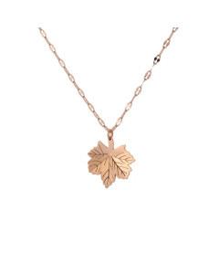 Titanium Steel Necklace Personalized Fashion Leaves Make Money Overnight Clavicle Chain Maple Leaf Pendant 