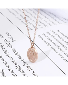 New Stainless Steel Prayer Portrait Virgin Mary Necklace Bracelet Foreign Trade Female Necklace