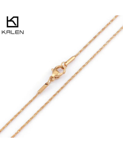 European And American Round Bone Chain Necklaces New Style Stainless Steel 