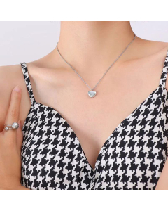 Fine Jewelry Titanium Steel Clavicle Chain Simple Heart Pendant Necklace From Colorza