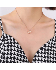 Fine Jewelry Titanium Steel Clavicle Chain Simple Heart Pendant Necklace From Colorza