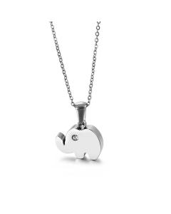 Auspicious Baby Elephant Stainless Steel Necklace Fine Jewelry Accessories Wholesale 