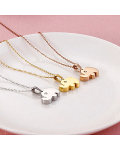 Auspicious Baby Elephant Stainless Steel Necklace Fine Jewelry Accessories Wholesale 