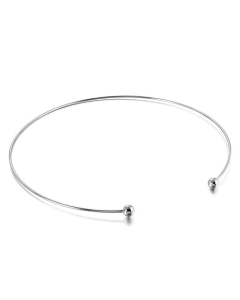 C-Shaped Stainless Steel Collar Simple Fashion Necklace Wholesale-Steel Color-01