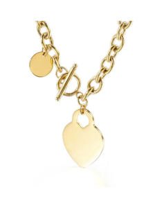 Women's Titanium Steel O-Type Chain With Stainless Steel OT Buckle Peach Heart Women's Necklace Jewelry Wholesale
