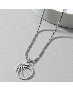 Basketball Football Volleyball Rugby Ball Jewelry Pendant Necklace Sports Series Stainless Steel 