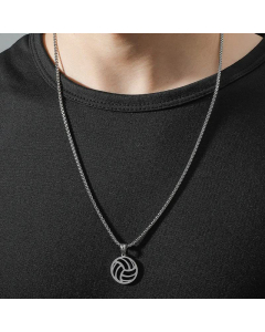 Basketball Football Volleyball Rugby Ball Jewelry Pendant Necklace Sports Series Stainless Steel 