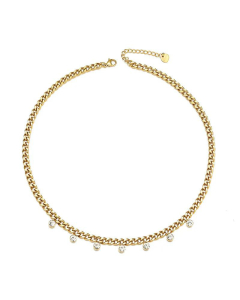 Zircon Necklace Ins Punk Diamond Pendant Titanium Steel Clavicle Chain Neck Chain Female