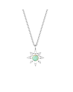  Eight-Pointed Star French Style Design Necklace Fashion Opal Clavicle Chain