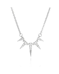 Ins Celebrity Gold Cone Rivet Pendant Zircon Necklace Egypt Retro Necklace