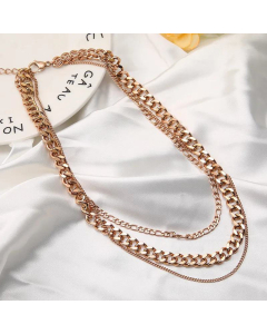 Multi-Layer Hollow Chain Necklace Wholesale Punk Style Stainless Steel 