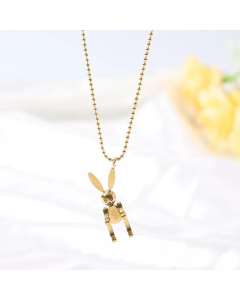 Fashion Lucky Mechanical Rabbit Pendant Clavicle Chain Titanium Steel Necklace Female