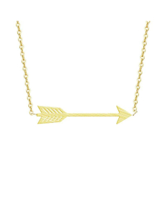 Wholesale Jewelry Arrow Pendant Stainless Steel One Arrow Pierced Heart Necklace