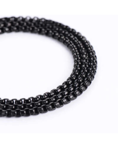 Multi-Size Vacuum Plating 18K Stainless Steel Black Golden Steel Color Square Pearl Chain Fine Necklace