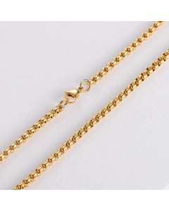 Multi-Size Vacuum Plating 18K Stainless Steel Black Golden Steel Color Square Pearl Chain Fine Necklace
