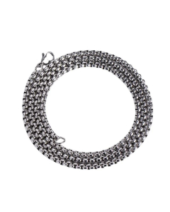 Multi-Size Vacuum Plating 18K Stainless Steel Black Golden Steel Color Square Pearl Chain Fine Necklace