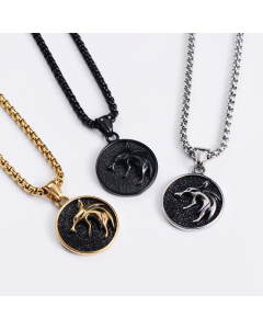 Women's Stainless Steel Pendant Fox Smear Oil Pure Craftsmanship Necklace
