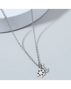 Retro Trend Hip Hop Stainless Steel Boat Rudder Pendant Titanium Steel Men's Necklace