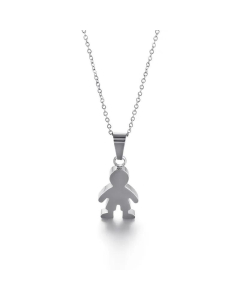 Fashion Accessories Jewelry Gold Boy Small Pendant Stainless Steel Necklace Ins Titanium Steel 