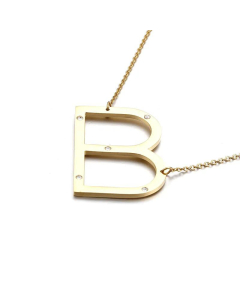 26 Beaded Letter-Printing Gold Necklace Popular Necklace Ornament Fine Jewelry