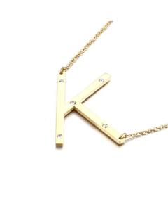 26 Beaded Letter-Printing Gold Necklace Popular Necklace Ornament Fine Jewelry