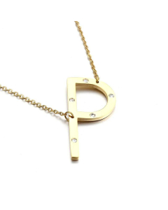 26 Beaded Letter-Printing Gold Necklace Popular Necklace Ornament Fine Jewelry