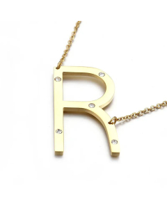 26 Beaded Letter-Printing Gold Necklace Popular Necklace Ornament Fine Jewelry
