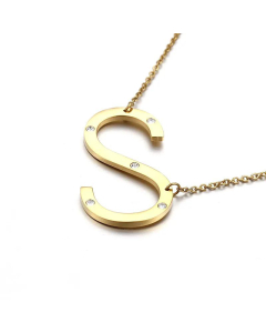 26 Beaded Letter-Printing Gold Necklace Popular Necklace Ornament Fine Jewelry