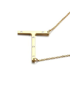 26 Beaded Letter-Printing Gold Necklace Popular Necklace Ornament Fine Jewelry