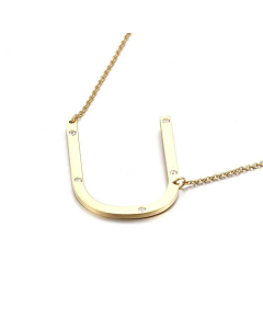 26 Beaded Letter-Printing Gold Necklace Popular Necklace Ornament Fine Jewelry