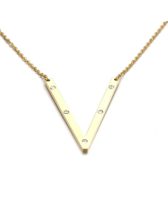 26 Beaded Letter-Printing Gold Necklace Popular Necklace Ornament Fine Jewelry