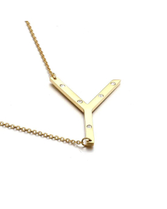 26 Beaded Letter-Printing Gold Necklace Popular Necklace Ornament Fine Jewelry