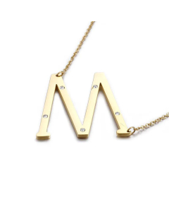 26 Beaded Letter-Printing Gold Necklace Popular Necklace Ornament Fine Jewelry