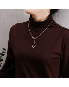 New Fashion Heart Number 8 Pendant Titanium Steel Necklace Ladies Jewelry Wholesale Fine Jewelry 