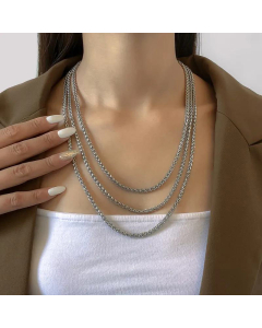 Simple Student All-Match Clavicle Chain Hip Hop Titanium Steel Necklace Basic Chain Keel Chain Clothing Necklace 