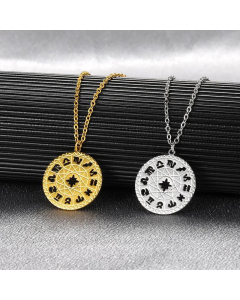 18K Gold-Plated Male And Female Couples Scorpio Necklace Fine Twelve Constellation Hollow Necklace 
