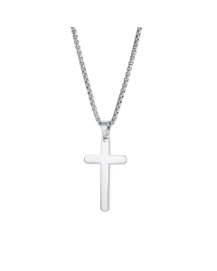 Internet Celebrity Street Simplicity New Titanium Steel Necklace Hip Hop Niche Cross Pendant 