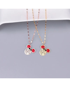 Fashion Little Mouse Pendant Knocks Zodiac Rat Necklace Titanium Steel Clavicle Chain