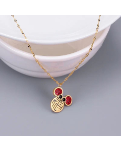 Fashion Little Mouse Pendant Knocks Zodiac Rat Necklace Titanium Steel Clavicle Chain