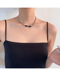 Personality Hip-Hop Necklace Diamond Sunglasses Clavicle Chain Accessories Fine
