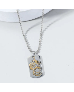 Dragon-Shaped Vintage Pendant Hollow Men's Necklace Domineering Titanium Steel 