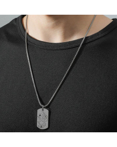 Dragon-Shaped Vintage Pendant Hollow Men's Necklace Domineering Titanium Steel 