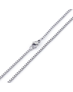 Stainless Steel Square Chain Necklace Pendant With Matching Chain Wholesale