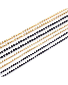 Multi-Specification Chain Round Bead Titanium Steel Chain Necklace Stainless Steel Chain Wholesale