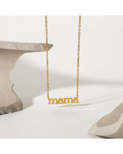 Women's Stainless Steel Electroplated Letter Pendant Same Paragraph 18K Gold Stainless Steel Necklace